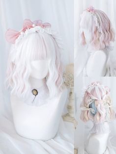 Saber Hairstyle, Aesthetic Wigs, Cute Wigs, Female Wigs, Kawaii Hair, Bangs Wig, Anime Wigs