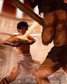 Percy Jackson Drawings, Pjo Fanart, Perseus Jackson, Percy Jackson Comics, Percy Jackson Wallpaper, Zio Rick, The Gladiator, Percy And Annabeth, Jason Grace