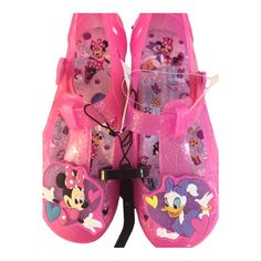 Minnie Mouse & Daisy Pink Little Girl Casual Jelly Buckle Shoes Size 12 Note That Posh Size Guide Says Size 11 Is A Toddler Size - Please See Size Guide Minnie Mouse & Daisy Pink Little Girl Casual Jelly Buckle Shoes Size 12 Mini Mouse Shoes For Women, Black Work Boots, Pink Ballet Shoes, Minnie Mouse Shoes, Vans Slip On Shoes, Neon Shoes, Black Leather Flats, Merrell Shoes, Buckle Shoes