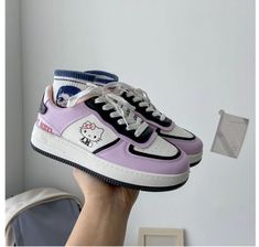 Hello Kitty Sneakers – Pinky Dollz Cute Purple Round Toe Sneakers, Sneakers Cartoon, Hello Kitty Sneakers, Shoes Cartoon, Hello Kitty Shoes, Shoes Girl, Cute Sneakers, Shoes Pink, Casual Sport Shoes