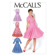 a women's dress and top sewing pattern from the book, mccall's