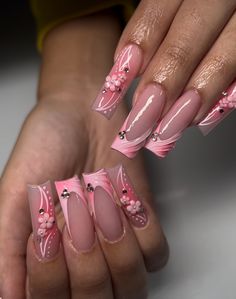 Soya Mumu, Girly Acrylic Nails, Simple Acrylic Nails, Unique Acrylic Nails, Bling Acrylic Nails, Acrylic Nails Coffin Short, Short Acrylic Nails Designs, Pink Acrylic Nails, Square Acrylic Nails