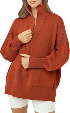 ANRABESS Women's Oversized Fashion Long Sleeve Quarter Zip Baggy Loose Slouchy Sweater Pullover Tops 2024 Fall Outfits
#fashion #sweater #oversized Winter Pullover Outfits, Winter Sweater Outfits, Oversized Pullover Sweaters, Sweater Outfits Fall, Slouchy Sweatshirt, Oversized Sweater Women, Oversize Pullover, Pull Oversize, Slouchy Sweater