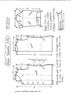 the sewing pattern is shown with instructions for how to sew