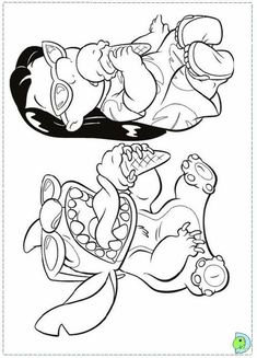 cartoon character coloring pages for children to print out and color on the page, with an image