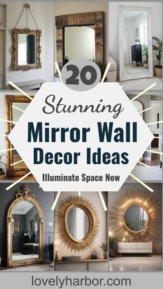 20 Mirror Wall Decor Ideas To Brighten Your Home Mirror Collage Wall