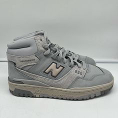 New Balance 650 R Mid Light Aluminum Rain Cloud Size 8 No Box New Never Worn New Balance Gray High-top Sneakers, New Balance High-top Sneakers With Cushioned Footbed, Justin Bieber Shoes, New Balance 650, New Balance Classics, Black Energy, Shoes New Balance, Mens Trail Running Shoes, Mens Walking Shoes