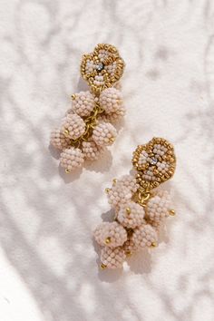 These earrings scream "hey, summer!!" and we are here for it! With gold accents and the cutest multi-ball drop structure, these stunning ivory earrings are your perfect match! They feature a post-back closure, and are lead, nickel, and cadmium free. Ivy City Co, Ball Drop Earrings, Ivory Earrings, Bride Flowers, Ball Drop, White Dress Party, Bridesmaids And Groomsmen, Girls Dresses Summer, Rings For Girls