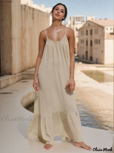 Olivia Mark - Oversized Beach Dress with Lace Accents and High Neck Dress With Lace, Beach Dress, Olivia Mark, New Day, Light Brown, Lace Dress, High Neck, Lace, Clothes