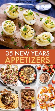 new years appetizers with text overlay