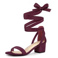 With the lace up sandals cross your ankle in your shoe collection, you will never be without the perfect date night shoes!Lace Up Sandals.Chunky Heel.Open Toe.Vamp: Faux Suede; Outsole: Rubber; Heel: ABS. Size: 9.5. Color: burgundy. Gender: female. Age Group: adult. Pattern: Solid. Date Night Shoes, Lace Up Sandal Heels, Burgundy Sandals, Burgundy Heels, Womens Chunky Heels, Block Heel Shoes, Chunky Heels Sandals, Low Block Heels, Lace Up Sandals