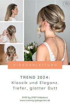 Meistere neue Brautstyling-Techniken bequem von Zuhause – auf deinen Zeitplan abgestimmt! In diesem Tutorial zeige ich dir, wie du einen eleganten tiefen glatten Dutt kreierst. Als Brautstylistin weißt du, dass viele Bräute sich nach einer ruhigen und schlichten Frisur sehnen, die dennoch elegant und ansprechend ist. Mit diesem Tutorial zeige ich dir, wie du genau das mit Leichtigkeit erreichen kannst.