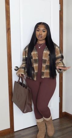 Cute Winter Outfits With Heels, Wristlet Outfit Ideas, Night Out Outfit Sleep, Pumpkin Patch Ideas Outfits, Winter Clothing Black Women, Black Woman Thanksgiving Outfit, Cold Weather Outfit Black Women, Cabin Looks For Women, Sigma Female Outfits