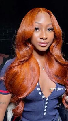 Copper Wig With Bangs, Fall Wigs For Black Women, Orange Hair Black Women, Fall Szn, Quick Weaves, Hair References, Hair 101, Quick Weave Hairstyles