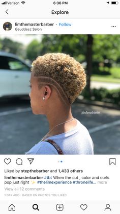 Curly High Top Fade Black Women, Natural Hair Fades For Women, Feminine Fade Haircut Black Women, Tapered Mohawk Natural Hair Black Women, Low Fade Women Haircut, 4c Undercut Natural Hair, Low Cut Hair Black Women 4c, Blonde Fade Black Women, Black Women Fade Haircut