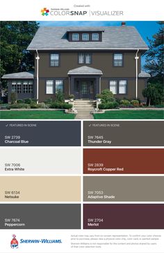 the exterior color scheme for a house