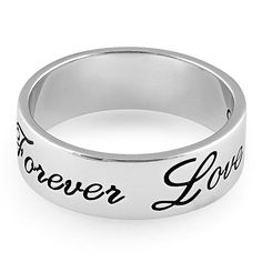 Band width: 6mm




Metal: 925 sterling silver


Plating: rhodium plating


Finish: high polish




Text says "Forever Love" Classic Silver Engraved Ring For Valentine's Day, Valentine's Day Engraved White Gold Sterling Silver Ring, Sterling Silver Couple Rings For Anniversary, Silver Promise Ring With Engraved Polished Finish, Silver Engraved Promise Ring With Polished Finish, Sterling Silver Couple Rings With Polished Finish For Anniversary, Silver Engraved Promise Ring For Valentine's Day, Silver Promise Ring With Polished Finish, Silver Engraved Ring With Polished Finish For Promise