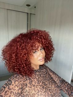 3b Red Curly Hair, Copper Hair On Black Women Curly, Short Auburn Curly Hair, 80s Red Hair, Auburn Curly Hair Black Women, Curly Ginger Hair Aesthetic, Short Curly Ginger Hair, Ginger Hair Curly, Curly Hair Red