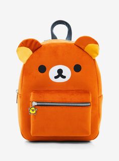 Rilakkuma Fuzzy Mini Backpack | Hot Topic Cute Backpack For School, Rilakkuma Backpack, Hot Topic Store, Cute Backpacks For School, Random Objects, College Closet, Cute Mini Backpacks, Unique Backpacks, Brown Backpacks