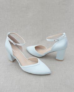 Shop our collection of women shoes in glitter, satin and lace. Perfect for brides, bridal party and evening shoes for other special occasions. FREE SHIPPING FOR US ORDERS $150 AND MORE! Pale Blue Shoes, Light Blue Wedding Shoes, Blue Heels Wedding, Comfortable Wedding Heels, Wedding Shoes Block Heel, Block Heels Wedding, Blue Bridal Shoes, Heels Wedding Shoes, Ivory Shoes