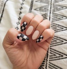 Checkered Nails, Western Nails, Hair Skin Nails, Get Nails, Funky Nails, Fancy Nails, Chic Nails, Short Acrylic Nails, Cute Acrylic Nails