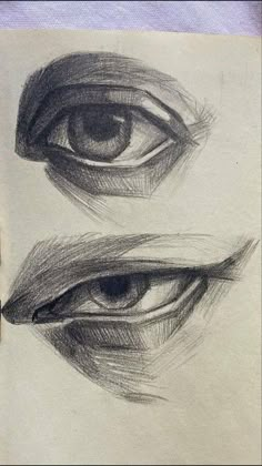 three different types of eyes are shown in this drawing technique, and each one is drawn with