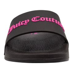 You'll love the style and comfort of these Juicy Couture Whimsey Women's Slide Sandals.Click this FOOTWEAR GUIDE to find the perfect fit and more! You'll love the style and comfort of these Juicy Couture Whimsey Women's Slide Sandals.Click this FOOTWEAR GUIDE to find the perfect fit and more! SHOE FEATURES Gothic-style logo Memory foam insole for comfortSHOE CONSTRUCTION Synthetic upper Manmade lining Memory foam insole EVA outsoleSHOE DETAILS Open toe Slip-on Foam footbed Size: 7. Color: White. Cute Slides, Womens Slides Sandals, Women Slides, Womens Slides, Pretty Shoes, Shop Sandals, Gothic Fashion, Slide Sandals, Juicy Couture