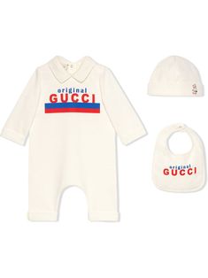 Gucci Gift, Red And Blue Logo, Romper Designs, Gucci Gifts, Gucci Kids, Newborn Romper, Cotton Romper, Baby Design