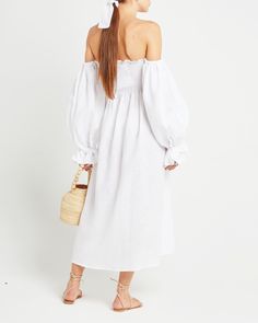 feature2 Athena Dress, Athena Dresses, Daphne Dress, Midi Dress White, Puff Sleeve Midi Dress, Bra Size Charts, Cotton Midi Dress, Sleeve Midi Dress, Puffed Sleeves Dress