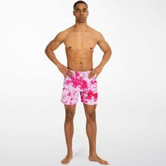 Look and stay cool with these shorter-length swim trunks that hit above the knee. They come in a fast-dry fabric, and feature a drawstring waistband, mesh basket lining and mesh-lined side pockets. • Fabric: 100% Polyester Twill • Elastic waistband • Round drawstring • Mesh basket lining • Mesh-lined side pockets • Fast-dry fabric • High definition printing colors Shipping from China (allow 21 days to reach worldwide destinations on average) Inch XS S M L XL 2XL 3XL Waist 29 30 32 33 35 37 38 Pink Bottoms For Gym In Summer, Pink Summer Gym Bottoms, Summer Pink Swimwear, White Summer Activewear With Drawstring, Pink Short Length Swim Trunks For Sports, Pink Short-length Swim Trunks For Sports, Casual Pink Moisture-wicking Swim Trunks, Summer Sports Cotton Athletic Shorts, Pink Moisture-wicking Bottoms For Summer