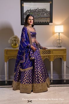 Blue Banarasi Lehenga, Outfit From Scratch, Party Wear Lengha, Fancy Outfit, Outfit Suit, Simple Lehenga, Half Saree Lehenga, Indian Outfits Lehenga, Lehnga Dress