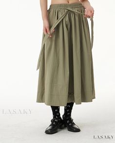 Lasaky - Loose-Fit Gothic Design Midi Skirt for Plus Size Women Figure Design, Black Drapes, Elegant Gothic, Dark Gothic, Stylish Plus, Black Midi Skirt, Plus Size Skirts, Color Fabric, Green Skirt