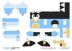 the paper toy is designed to look like a penguin