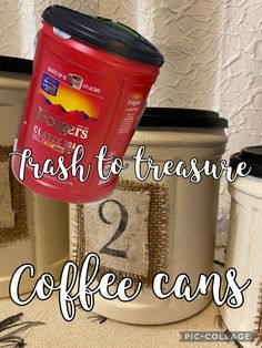 coffee canisters with the words fresh to preserve coffee cans