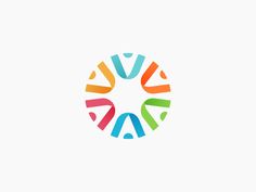 the logo for an organization that is looking to create a colorful circle with letters and numbers