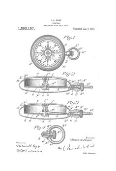 an old drawing of a clock with two handles and a key on the front side