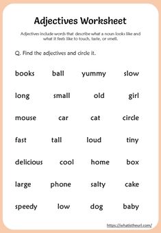 worksheet with words and pictures to help kids learn how to read the alphabet