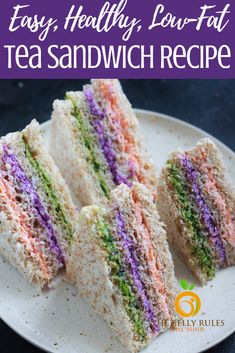 Easy Tea Party, Recept Sandwiches, Homemade Yogurt Recipes, Tea Sandwich, Easy Teas