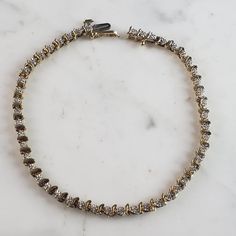 A Womens Vintage Estate 10k Womens Tennis Bracelet With About .48cts. The Bracelet Measures 7 1/4" Long By 1/8" Wide. And Weighs 7.3g. Would Make A Great Gift For That Special Someone. Any Questions Please Do Not Hesitate To Ask. Be Sure To Check Out Some Of My Other Great Items Up For Sale. Thank You. Diamond Tennis Bracelet, Womens Tennis, Tennis Bracelet Diamond, Tennis Bracelet, 10k Gold, Womens Jewelry Bracelets, Gold Diamond, Tennis, Great Gifts