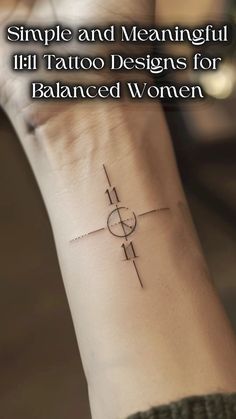 a woman's wrist tattoo with the words simple and meaningful tattoos designs for balanced women