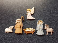 a nativity scene with figurines and toys