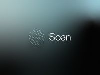 the word soan is displayed on a glass surface