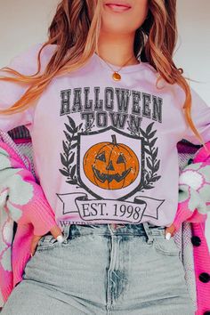 HALLOWEEN TOWN WHERE BEING NORMAL IS VASTLY OVERRATED UNISEX SHORT SLEEVE,GRAPHIC TEE,GRAPHIC TSHIRTS,TSHIRTS,TEES100%COTTON,HEATHER(52%COTTON,48%POLY),ATH.HEATHER,BLACK HEATHER(90%COTTON,572%POLY)NICARAGUAMade In: Nicaragua 90s Crew Neck Halloween Tops, Y2k Halloween T-shirt With Letter Print, Y2k Letter Print T-shirt For Halloween, 90s Style Letter Print T-shirt For Fall, Y2k Crew Neck T-shirt For Halloween, 90s Style Halloween Tops, Being Normal Is Vastly Overrated, Boutique Style Outfits, Plus Size Boutique