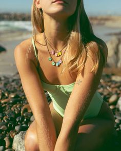 #surfergirl gifts worn for protection, good luck, and goin’ steady. follow the tradition. Surf Necklace, St Christopher Pendant, Saint Christopher, Back Necklace, Surfer Girl, Good Luck, Surfing, Jewelry Collection, How To Wear