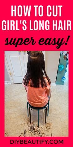 Long Hair Trim, Girls Long Hair, Toddler Girl Haircut, Cut Hair At Home, Cut Own Hair, Toddler Haircuts, Easy Hair Cuts, How To Cut Your Own Hair, Diy Haircut