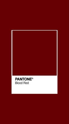 pantone's blood red color is shown in the image, and it looks to be