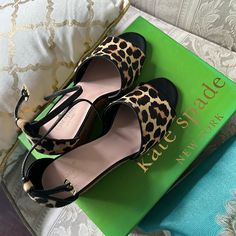 Nwt Kate Spade Lonnie Calf Hair Leopard Print Anime Strap Cork Wedge Sandals. Sz. 9.5m These Stylish Wedges Are Perfect For Spring/Summer:) Chic Kate Spade Platform Heels, Kate Spade Low Heel Sandals For Summer, Kate Spade Platform Sandals, Chic Kate Spade Wedge Sandals With Round Toe, Kate Spade Block Heels For Summer, Kate Spade Casual Summer Heels, Summer Casual Kate Spade Heels, Casual Kate Spade Heels For Summer, Kate Spade Summer Wedge Sandals