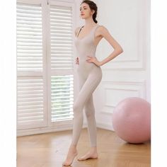 Clara's Beige Open-back Fit Yoga Jumpsuit Yoga Jumpsuit, Yoga Gym, Open Back, Jumpsuit, Gym, Yoga, Art