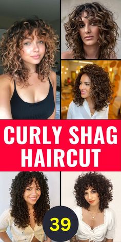 The curly shag haircut is a must-try for those with medium shoulder length or short hair. Featuring short bangs or no bangs, this style is great for round faces and naturally thick curls. Whether you’re going for a blonde look or sticking to your natural color, the shag adds texture and movement. Follow a diy tutorial for easy at-home styling tips. Shaggy Haircut For Curly Hair, Easy Shoulder Length Haircut, Haircuts For Medium Length Curly Hair, Haircuts For Thick Curly Hair Medium, Shag Haircut For Curly Hair, Shag Hairstyles Medium No Bangs, Shag For Curly Hair, Shag Haircuts For Curly Hair, Shoulder Length Shag With Bangs