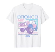 PRICES MAY VARY. Officially Licensed by The Ford Motor Company. Whether you're conquering rocky terrain or cruising through city streets, our collection lets you wear your love for the Bronco wherever you go. H29730. Forge your own path with our Ford Bronco themed graphic design collection, designed for adventurers who live life off the beaten path. Our designs let you showcase your passion for the Bronco in style. Lightweight, Classic fit, Double-needle sleeve and bottom hem Bronco Shirt, Rocky Terrain, Graphic Design Collection, Rare Breed, Off The Beaten Path, Motor Company, Ford Motor Company, Ford Motor, Ford Bronco